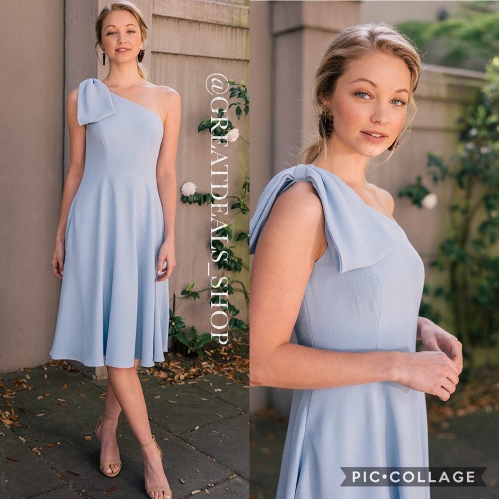 CLOSING GAL MEETS GLAM BLUE ONE SHOULDER Dress